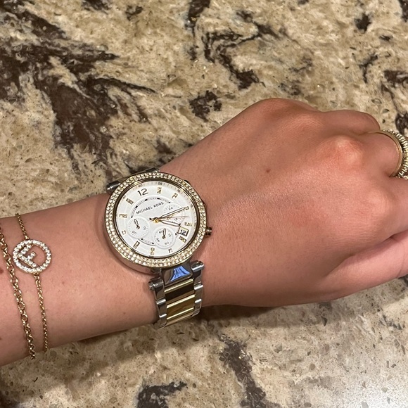 Michael Kors Parker Two-Tone Chronograph Watch - Picture 7 of 10